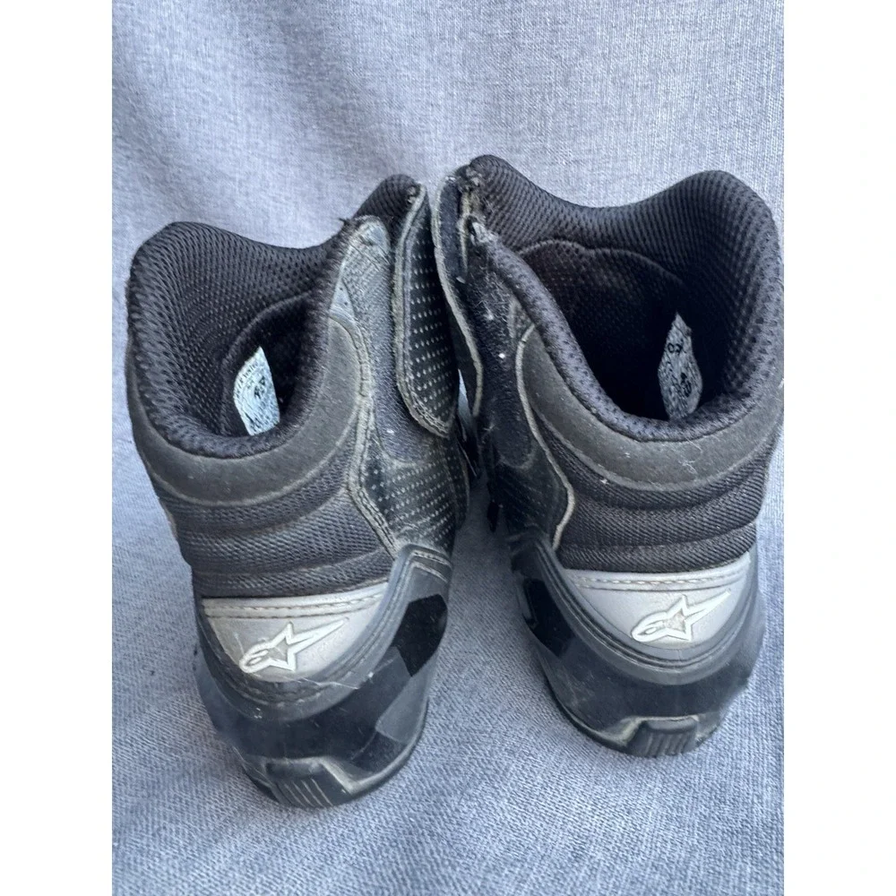 Alpinestars SMX-1 R Vented Motorcycle Boots Men's Size 9 US Black Strap Zip